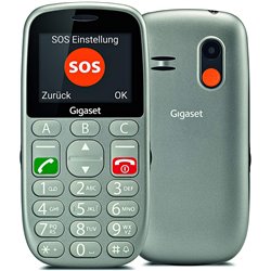 Teléfono Móvil Gigaset GL390 para Personas Mayores/ Gris