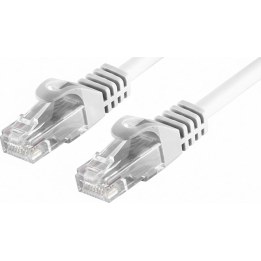 RJ45 patch cable with CAT 7 bare cable, PIMF, white, 30m