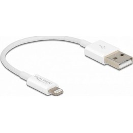 Cable USB de datos y carga para iPhone™, iPad™ e iPod™, blanco, 15 cm