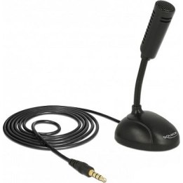 Microfono a condensatore omnidirezionale per smartphone/tablet con collo d'oca, connettore jack da 3,5 mm a 4 pin + presa jack d