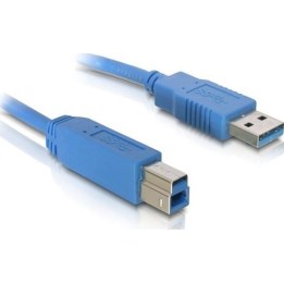 Cabo USB de 5 Gbps, conector Tipo A para conector Tipo B, 3 m, azul