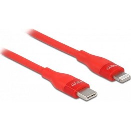 Cabo de dados e carregamento USB Type-C™ para Lightning™ para iPhone™, iPad™ e iPod™, vermelho, 0,5 m, MFi