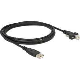 Cable USB 2.0 con conector tipo A - conector USB 2.0 tipo B con tornillos, 2 m
