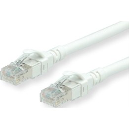 ROLINE Cat.6A S/FTP (PiMF) patch cable, component-grade, LSOH, white, 15 m