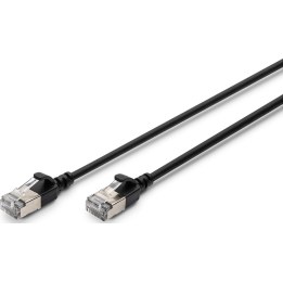 Digitus CAT 6A F-FTP Slim patch cable, 0.5 m, black