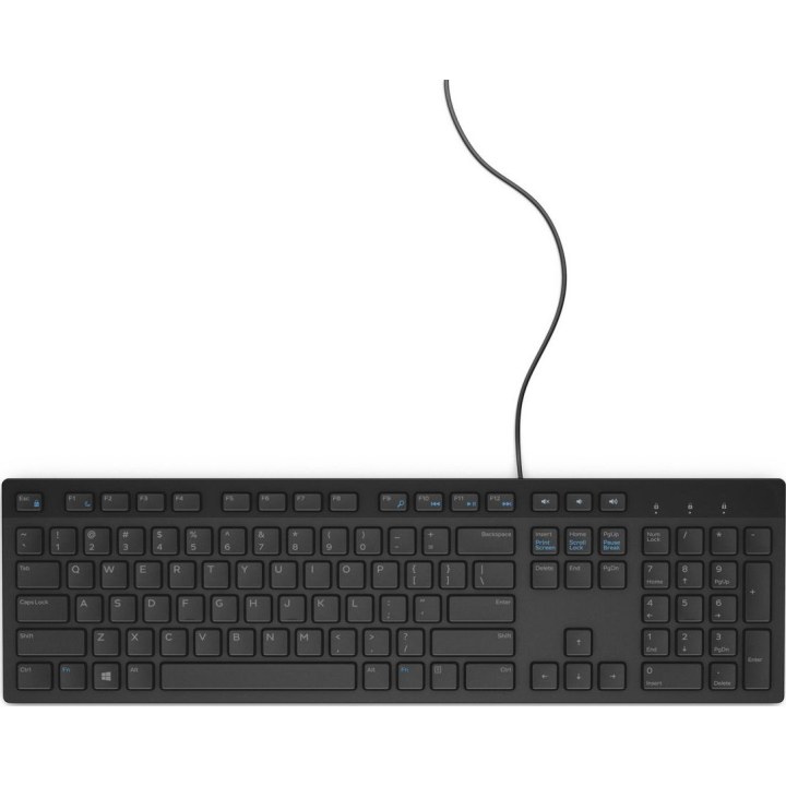 DELL Teclado com fios — KB216 - EUA Internacional (QWERTY) - preto