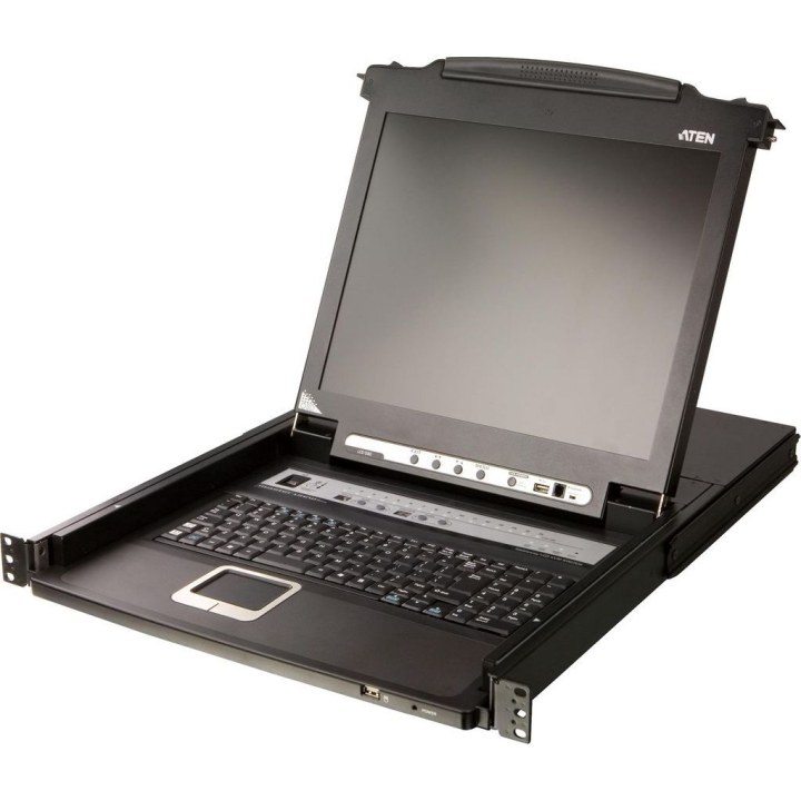 Aten CL5716M comutador KVM VGA de 16 portas com ecrã LCD de 17", preto