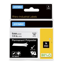 Ruban DYMO ID1-6 en polyester - Blanc