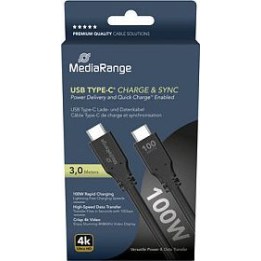 MediaRange USB-C Charging and Data Cable, 3m