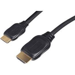 Cable adaptador HDMI > Mini HDMI (ST-ST) de 2 m, UHD, negro