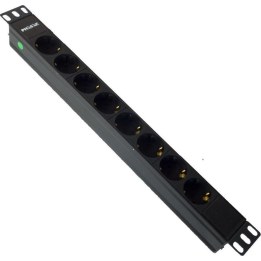 Regleta phasak 8 tomas armario rack 19 pulgadas 1.8m negro bns 3518