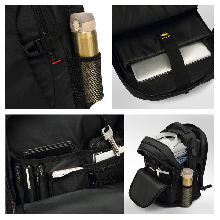 Mochila Ewent para computador portátil de 15,6 polegadas com saída USB