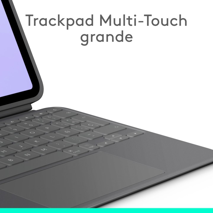 Capa Logitech Combo Touch com teclado para iPad Pro M4 de 11 polegadas, cor grafite