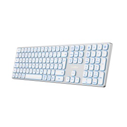 Coolbox Moonlight Key B431 Silver/White Backlit Wireless Keyboard