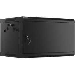 Armário de parede Lanberg tipo rack de 19 polegadas, 6U - 600 x 450, preto