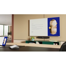Logitech Meetup 2, la caméra de la salle de conférence USB tout-en-un, barre vidéo compacte avec fonctionnalités d'IA, câble USB