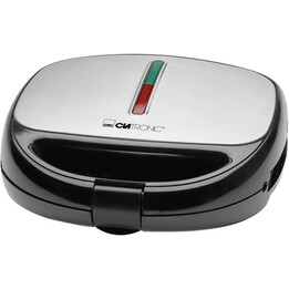 Clatronic ST/WA 3670 sandwichera 800 W Negro, Acero inoxidable