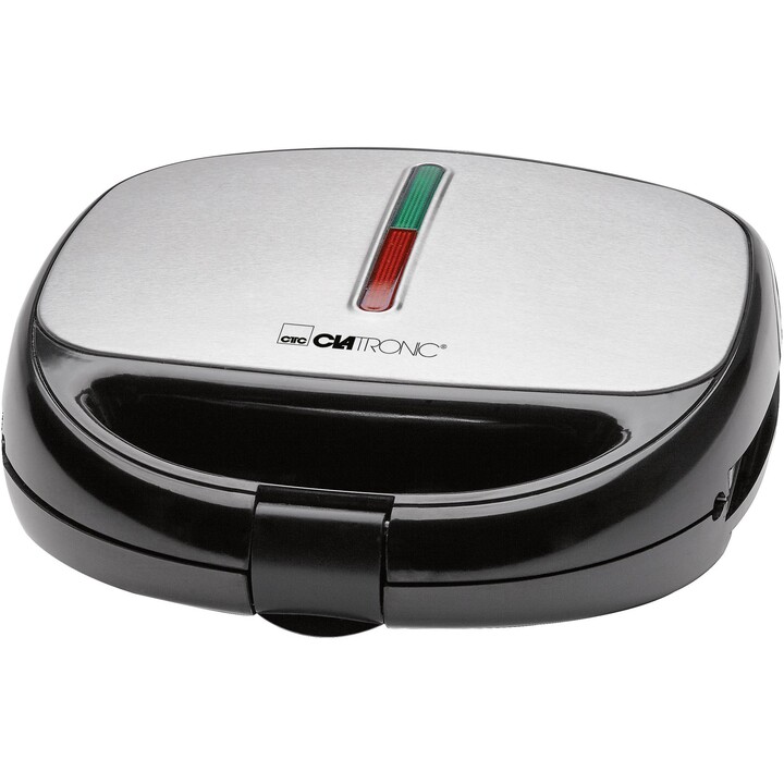 Clatronic ST/WA 3670 Sandwich-Toaster 800 W Schwarz , Edelstahl