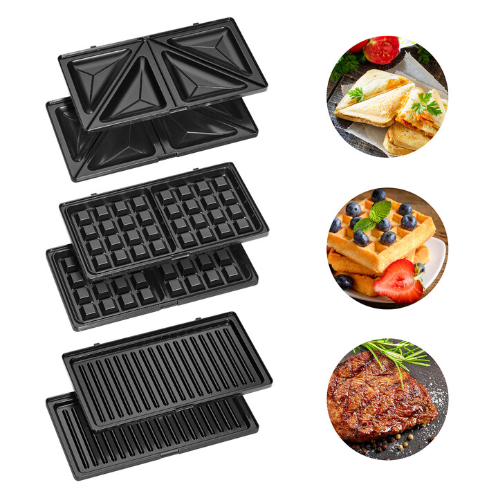 Clatronic ST/WA 3670 Sandwich-Toaster 800 W Schwarz , Edelstahl