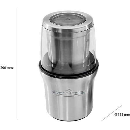 Clatronic PC-KSW 1021 coffee grinder Grinder with blades Stainless steel 200 W