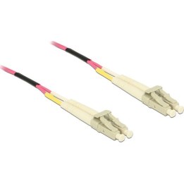 Cable de fibra óptica LC dúplex a LC dúplex, multimodo OM4, 25 m