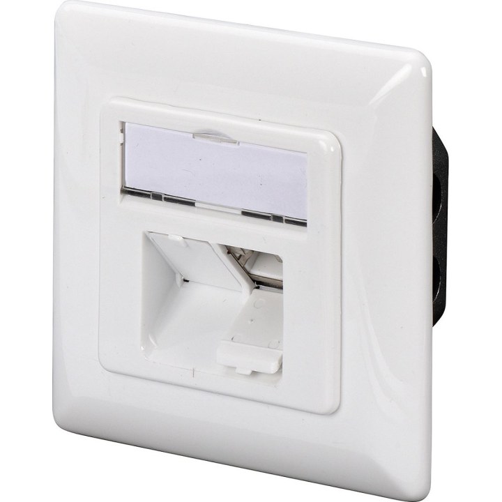 DIGITUS CAT 6A Class EA network socket, design-compatible, flush-mounted