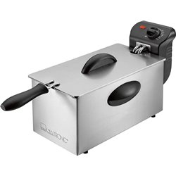Clatronic FR 3586 Friteuse 3 l Silber, Edelstahl Eigenständig 2000 W