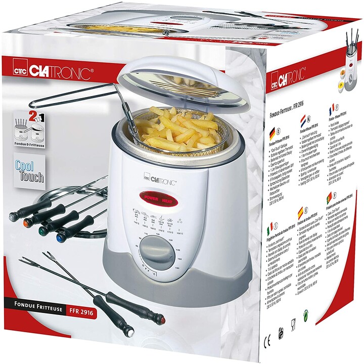 Fritadeira Clatronic FFR 2916 1 L Simples Branco Independente