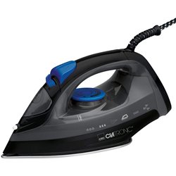 Clatronic DB 3703 plancha Plancha vapor-seco Suela de acero inoxidable Negro, Gris 1800 W