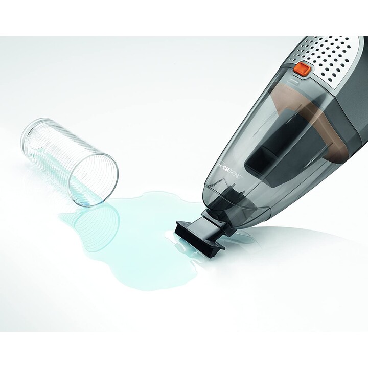 Clatronic AKS 832 aspiradora de mano Sin bolsa Negro, Acero inoxidable, Transparente