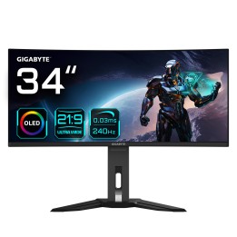 Monitor de jogos Gigabyte MO34WQC2, 34 polegadas, 3440x1440, VA, 2K