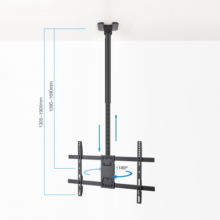 Suporte de teto Tooq LPCE1186TSLI - XL - B 43 polegadas - 86 polegadas, carga máxima de 60 kg