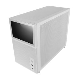 Caixa para computador Mars Gaming MCLCD MATX com vidro temperado e ecrã IPS de 8 polegadas, branca
