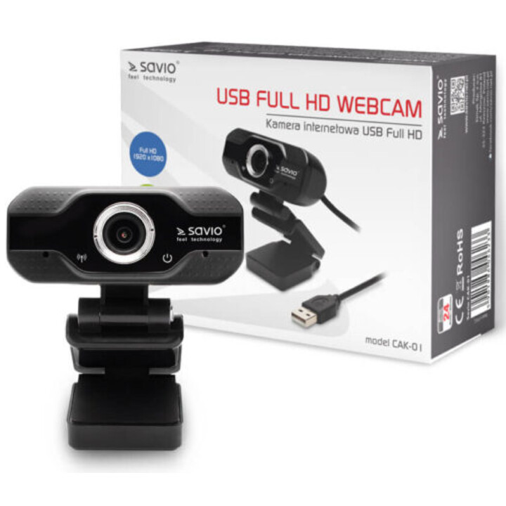 SAVIO FULLHD Webcam with microphone CAK-01