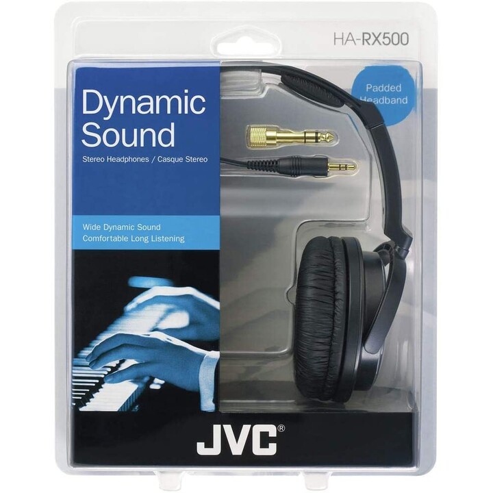 JVC HA-RX500-E Auriculares Diadema Conector de 3,5 mm Negro, Blanco