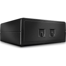Lindy 70436 conmutador de audio óptico automático de 2 puertos, negro