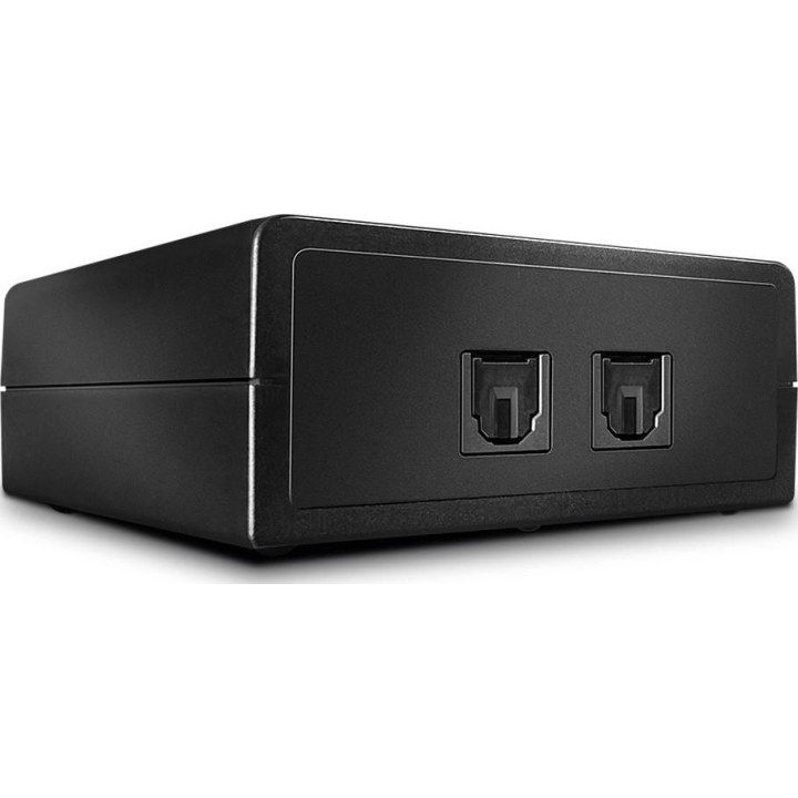 Lindy 70436 conmutador de audio óptico automático de 2 puertos, negro