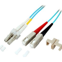 EFB Duplex Patch Cable LC-SC OM3 25m LSZH 2mm aqua