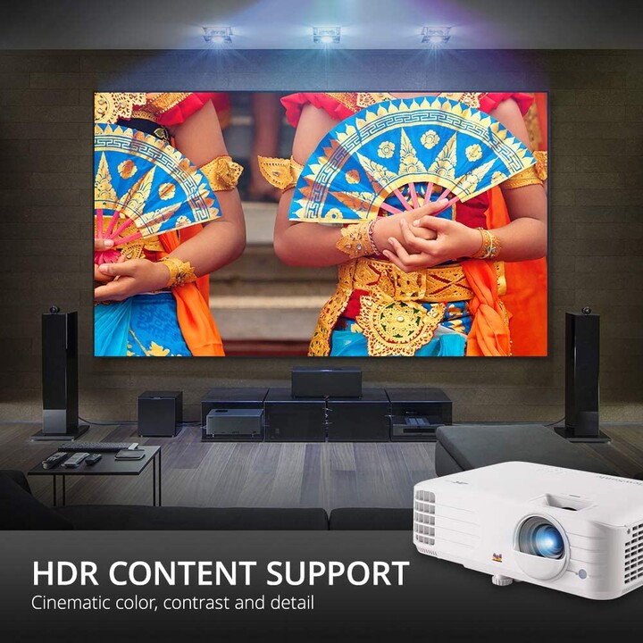 Viewsonic PX701-4K Proiettore per home theater / a fuoco lungo, 3200 ANSI Lumen DLP 4K (3840x2160) Bianco