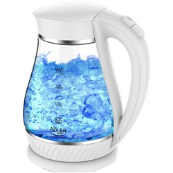 Adler AD 1274 B electric kettle 1.7 L White,Transparent 2200 W