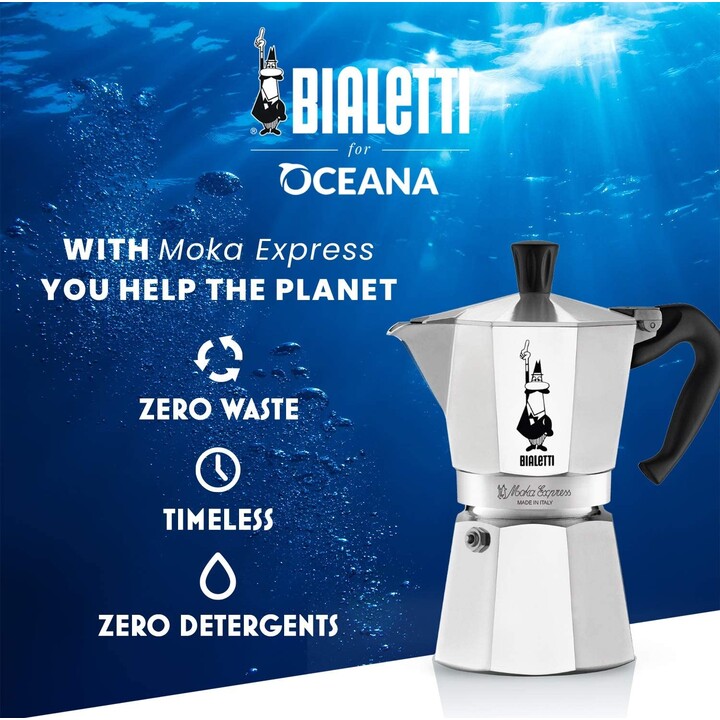 Bialetti Moka Express Cafetera italiana 0,775 L Aluminio, Negro