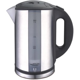 Adler AD 1216 tetera eléctrica 1,7 L Negro, Plata 2200 W