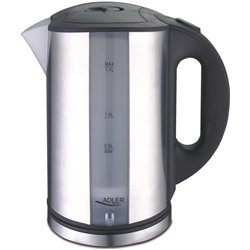 Adler AD 1216 Wasserkocher 1,7 l Schwarz, Silber 2200 W