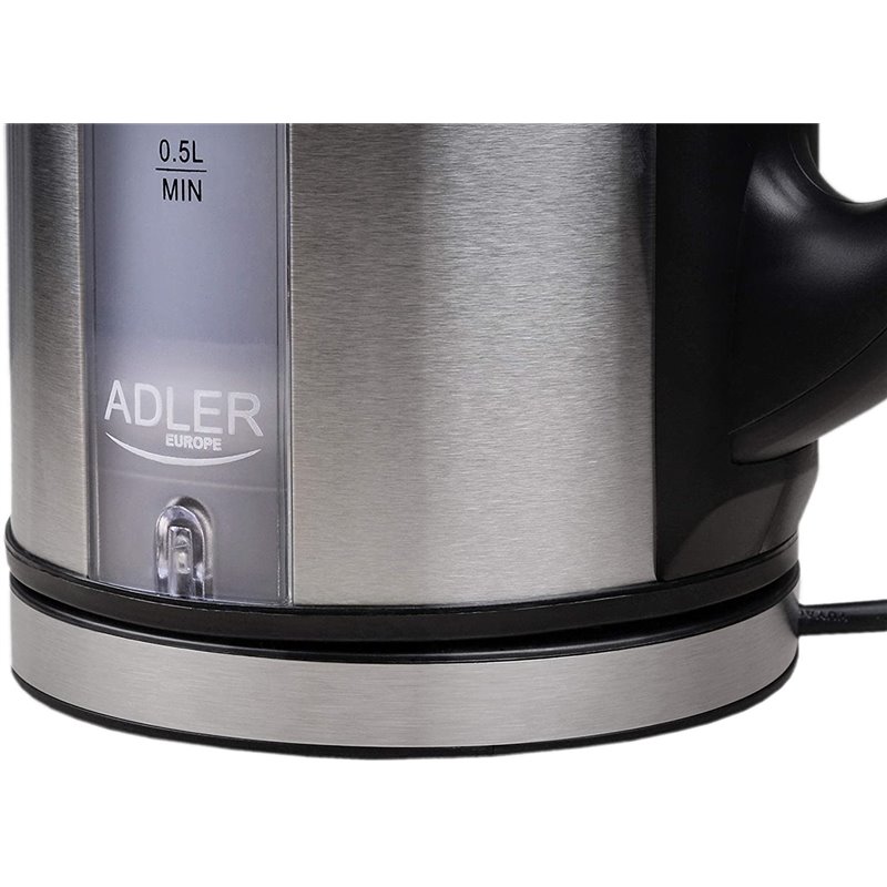 Adler AD 1216 tetera eléctrica 1,7 L Negro, Plata 2200 W