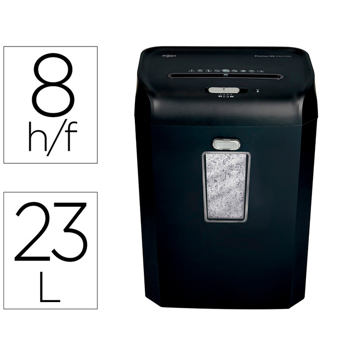 Rexel Promax QS REX823 trituradora de confete P-4 (4x40mm) 8 folhas 23l bin