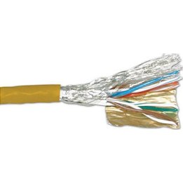 CAT6 S/FTP PVC stranded patch cable, yellow, 305 m