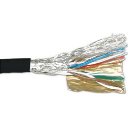CAT6 S/FTP PVC stranded patch cable, black, 305 m