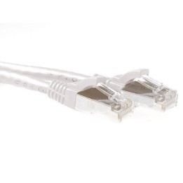 White 15 meter SFTP CAT6A patch cable snagless with RJ45 connectors