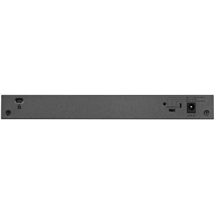 Netgear GS108LP Non-géré Gigabit Ethernet (10/100/1000) Noir, Gris 1U Connexion Ethernet, supportant l'alimentation via ce port 