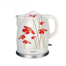 Feel-Maestro MR-066-RED FLOWERS tetera eléctrica 1,5 L 1200 W Rojo, Blanco - Imagen 1